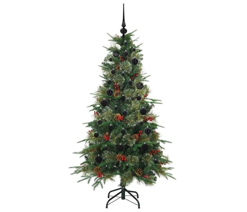 Mākslīgā Saliekamā Ziemassvētku Egle Zaļa 150 Cm Pe Un Pvc Vidaxl