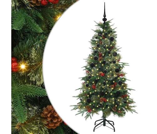 Mākslīgā Saliekamā Ziemassvētku Egle Zaļa 150 Cm Pe Un Pvc Vidaxl