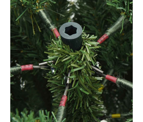 Mākslīgā Saliekamā Ziemassvētku Egle Zaļa 150 Cm Pe Un Pvc Vidaxl