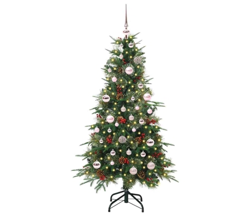 Mākslīgā Saliekamā Ziemassvētku Egle Zaļa 150 Cm Pe Un Pvc Vidaxl