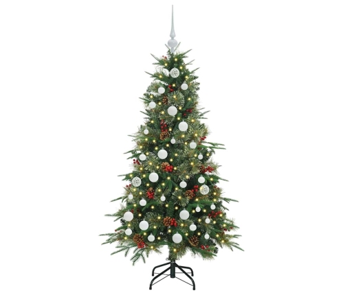 Mākslīgā Saliekamā Ziemassvētku Egle Zaļa 150 Cm Pe Un Pvc Vidaxl