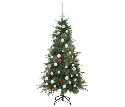 Mākslīgā Saliekamā Ziemassvētku Egle Zaļa 150 Cm Pe Un Pvc Vidaxl