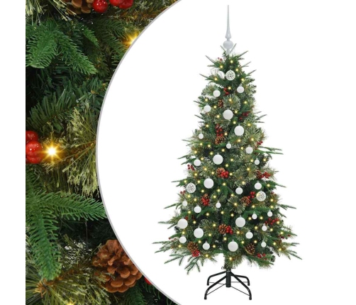 Mākslīgā Saliekamā Ziemassvētku Egle Zaļa 150 Cm Pe Un Pvc Vidaxl