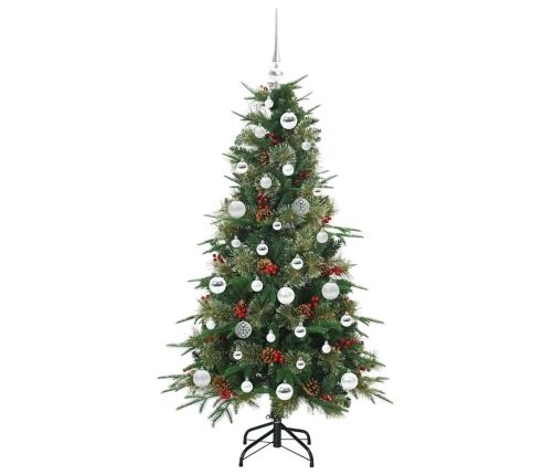 Mākslīgā Saliekamā Ziemassvētku Egle Zaļa 150 Cm Pe Un Pvc Vidaxl