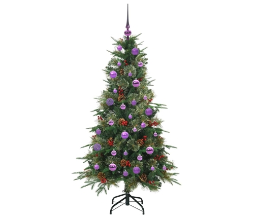 Mākslīgā Saliekamā Ziemassvētku Egle Zaļa 150 Cm Pe Un Pvc Vidaxl