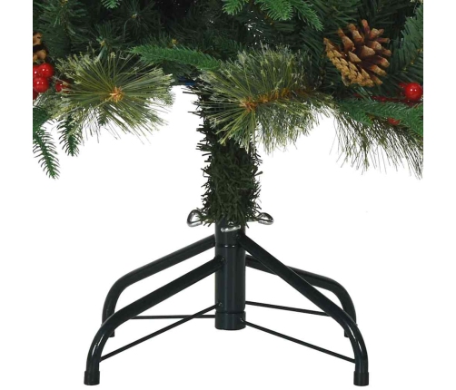 Mākslīgā Saliekamā Ziemassvētku Egle Zaļa 150 Cm Pe Un Pvc Vidaxl