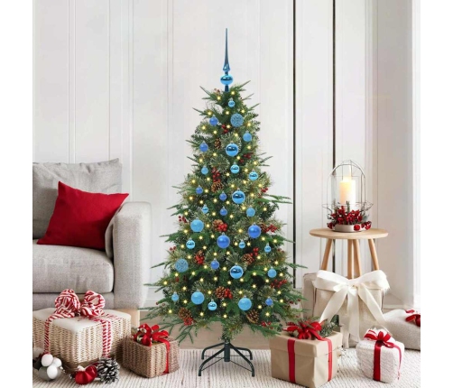 Mākslīgā Saliekamā Ziemassvētku Egle Zaļa 150 Cm Pe Un Pvc Vidaxl