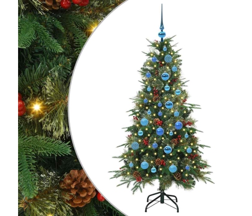 Mākslīgā Saliekamā Ziemassvētku Egle Zaļa 150 Cm Pe Un Pvc Vidaxl