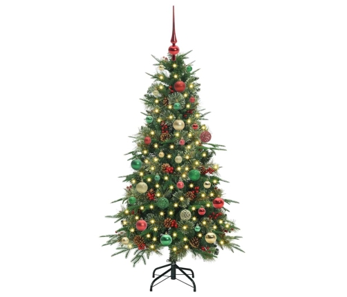 Mākslīgā Saliekamā Ziemassvētku Egle Zaļa 150 Cm Pe Un Pvc Vidaxl