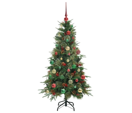 Mākslīgā Saliekamā Ziemassvētku Egle Zaļa 150 Cm Pe Un Pvc Vidaxl