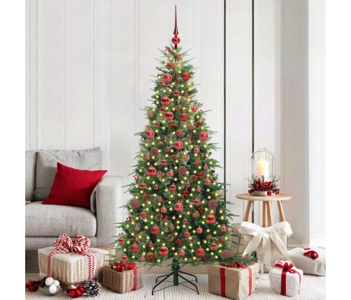 Mākslīgā Saliekamā Ziemassvētku Egle Zaļa 180 Cm Pe Un Pvc Vidaxl