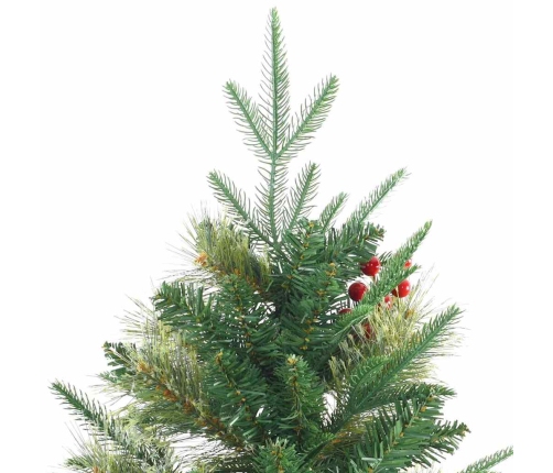 Mākslīgā Saliekamā Ziemassvētku Egle Zaļa 180 Cm Pe Un Pvc Vidaxl