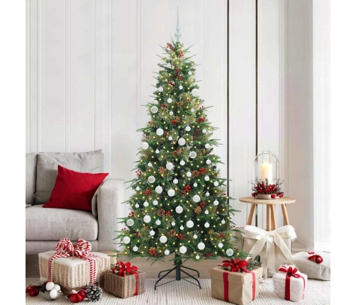 Mākslīgā Saliekamā Ziemassvētku Egle Zaļa 180 Cm Pe Un Pvc Vidaxl