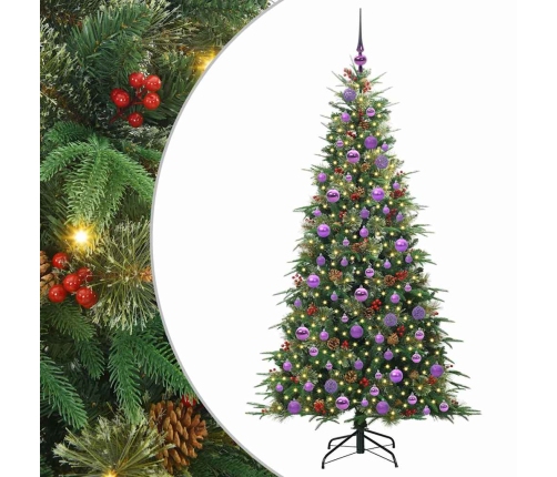 Mākslīgā Saliekamā Ziemassvētku Egle Zaļa 180 Cm Pe Un Pvc Vidaxl