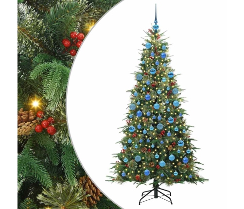 Mākslīgā Saliekamā Ziemassvētku Egle Zaļa 180 Cm Pe Un Pvc Vidaxl