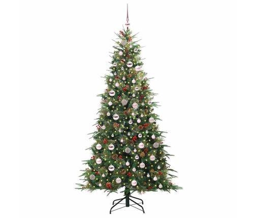 Mākslīgā Saliekamā Ziemassvētku Egle Zaļa 210 Cm Pe Un Pvc Vidaxl