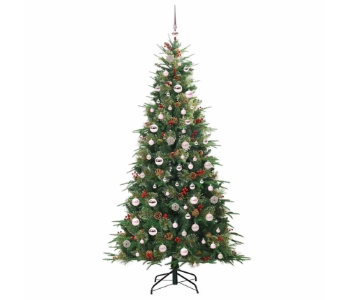 Mākslīgā Saliekamā Ziemassvētku Egle Zaļa 210 Cm Pe Un Pvc Vidaxl