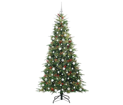 Mākslīgā Saliekamā Ziemassvētku Egle Zaļa 210 Cm Pe Un Pvc Vidaxl