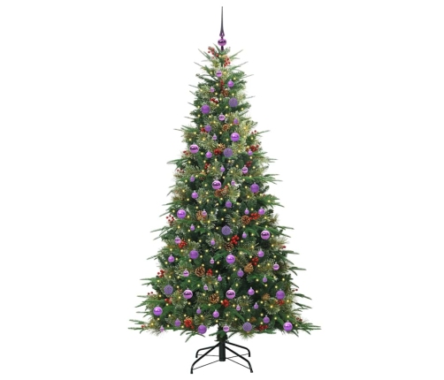 Mākslīgā Saliekamā Ziemassvētku Egle Zaļa 210 Cm Pe Un Pvc Vidaxl