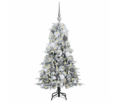 Mākslīgā Saliekamā Ziemassvētku Egle Zaļa 120 Cm Pe Un Pvc Vidaxl