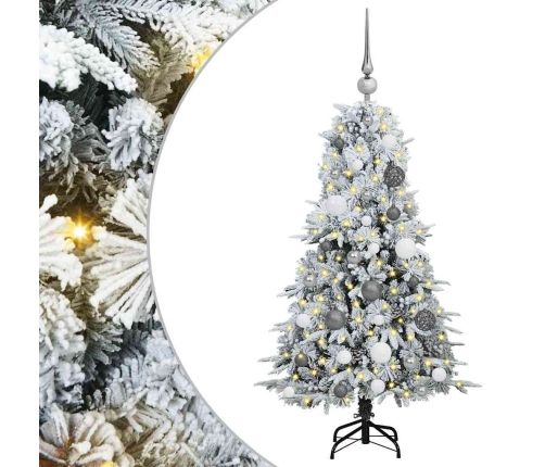 Mākslīgā Saliekamā Ziemassvētku Egle Zaļa 120 Cm Pe Un Pvc Vidaxl