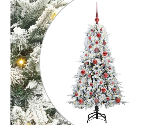 Mākslīgā Saliekamā Ziemassvētku Egle Zaļa 120 Cm Pe Un Pvc Vidaxl