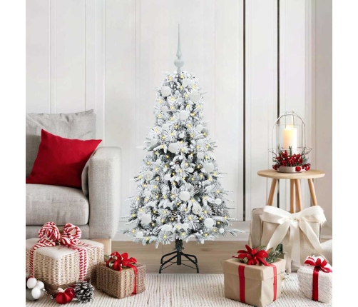 Mākslīgā Saliekamā Ziemassvētku Egle Zaļa 120 Cm Pe Un Pvc Vidaxl