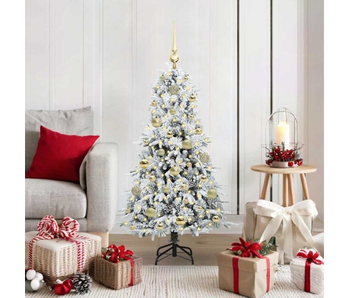 Mākslīgā Saliekamā Ziemassvētku Egle Zaļa 120 Cm Pe Un Pvc Vidaxl