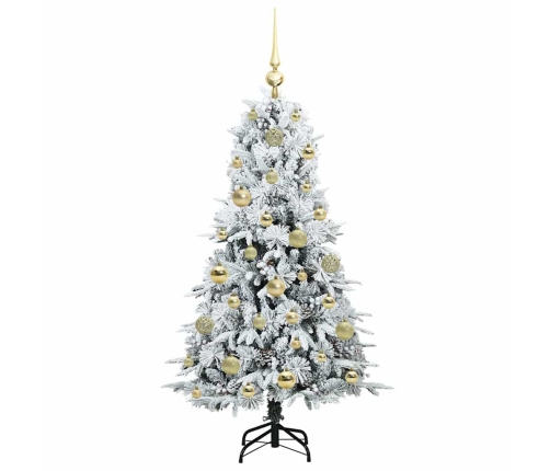 Mākslīgā Saliekamā Ziemassvētku Egle Zaļa 120 Cm Pe Un Pvc Vidaxl