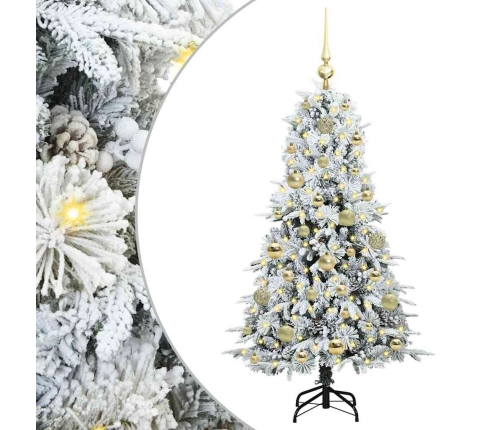 Mākslīgā Saliekamā Ziemassvētku Egle Zaļa 120 Cm Pe Un Pvc Vidaxl