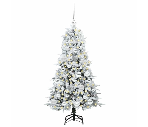 Mākslīgā Saliekamā Ziemassvētku Egle Zaļa 120 Cm Pe Un Pvc Vidaxl