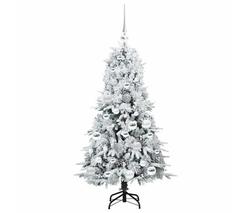 Mākslīgā Saliekamā Ziemassvētku Egle Zaļa 120 Cm Pe Un Pvc Vidaxl