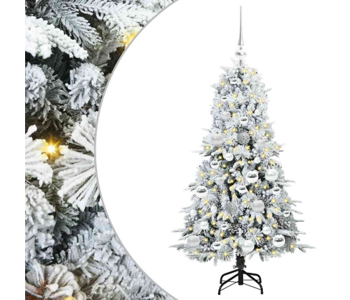 Mākslīgā Saliekamā Ziemassvētku Egle Zaļa 120 Cm Pe Un Pvc Vidaxl