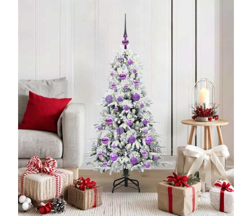 Mākslīgā Saliekamā Ziemassvētku Egle Zaļa 120 Cm Pe Un Pvc Vidaxl