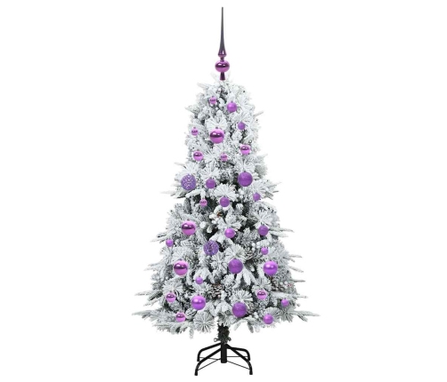 Mākslīgā Saliekamā Ziemassvētku Egle Zaļa 120 Cm Pe Un Pvc Vidaxl