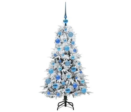 Mākslīgā Saliekamā Ziemassvētku Egle Zaļa 120 Cm Pe Un Pvc Vidaxl