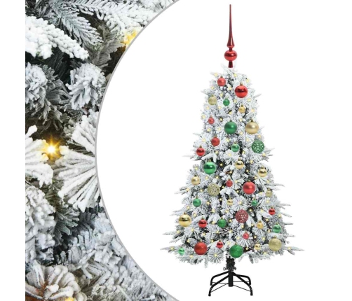 Mākslīgā Saliekamā Ziemassvētku Egle Zaļa 120 Cm Pe Un Pvc Vidaxl