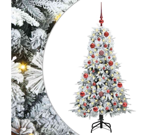 Mākslīgā Saliekamā Ziemassvētku Egle Zaļa 150 Cm Pe Un Pvc Vidaxl