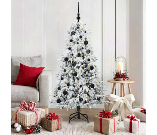 Mākslīgā Saliekamā Ziemassvētku Egle Zaļa 150 Cm Pe Un Pvc Vidaxl