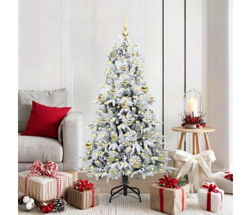 Mākslīgā Saliekamā Ziemassvētku Egle Zaļa 150 Cm Pe Un Pvc Vidaxl