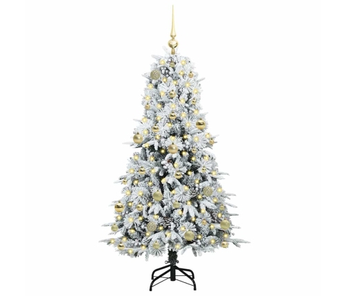 Mākslīgā Saliekamā Ziemassvētku Egle Zaļa 150 Cm Pe Un Pvc Vidaxl