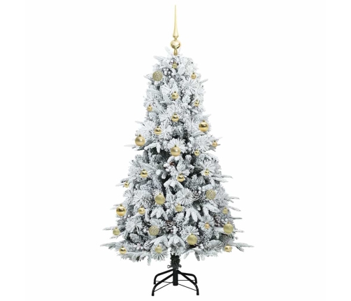 Mākslīgā Saliekamā Ziemassvētku Egle Zaļa 150 Cm Pe Un Pvc Vidaxl