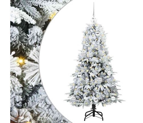 Mākslīgā Saliekamā Ziemassvētku Egle Zaļa 150 Cm Pe Un Pvc Vidaxl