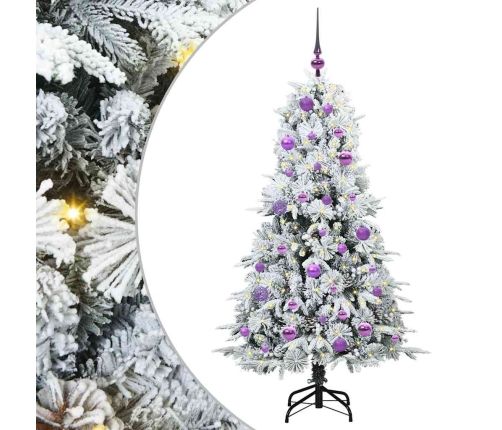 Mākslīgā Saliekamā Ziemassvētku Egle Zaļa 150 Cm Pe Un Pvc Vidaxl