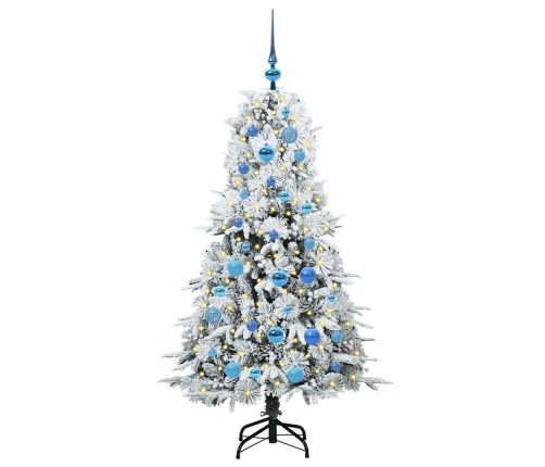 Mākslīgā Saliekamā Ziemassvētku Egle Zaļa 150 Cm Pe Un Pvc Vidaxl