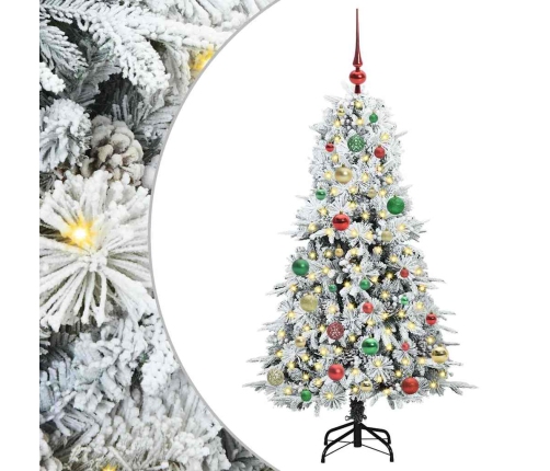 Mākslīgā Saliekamā Ziemassvētku Egle Zaļa 150 Cm Pe Un Pvc Vidaxl