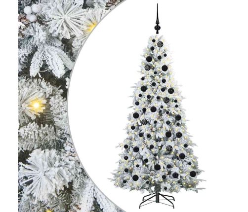 Mākslīgā Saliekamā Ziemassvētku Egle Zaļa 180 Cm Pe Un Pvc Vidaxl