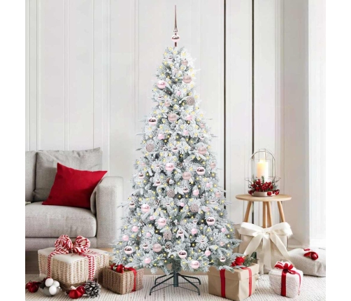 Mākslīgā Saliekamā Ziemassvētku Egle Zaļa 180 Cm Pe Un Pvc Vidaxl