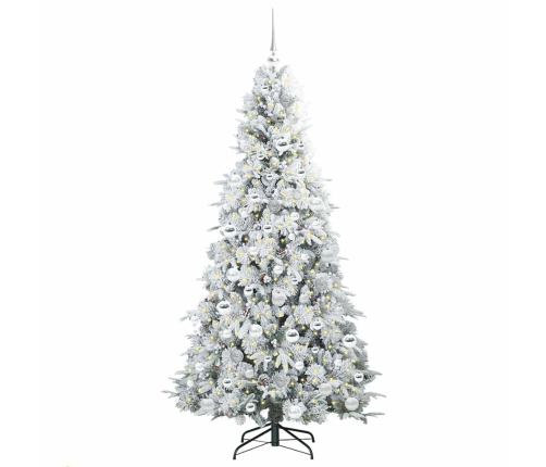 Mākslīgā Saliekamā Ziemassvētku Egle Zaļa 180 Cm Pe Un Pvc Vidaxl