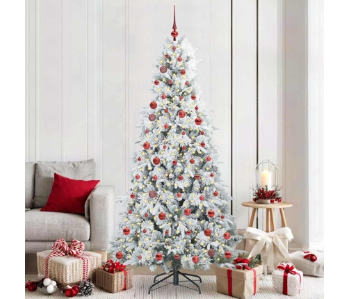 Mākslīgā Saliekamā Ziemassvētku Egle Zaļa 210 Cm Pe Un Pvc Vidaxl